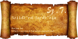 Szilárd Terézia névjegykártya