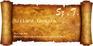 Szilárd Terézia névjegykártya