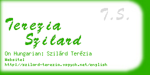 terezia szilard business card