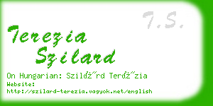 terezia szilard business card